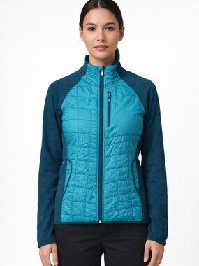 Smartwool PhD Smartloft Divide Merino Wool Full Zip Jacket Blue Large Gorpcore